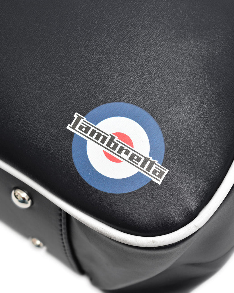 Lambretta Classic Retro Black/White Messenger/Flight Bag