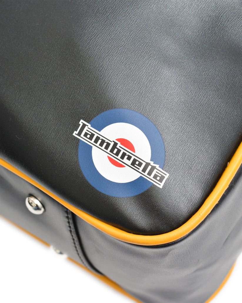 Lambretta Classic Retro Black Mustard Messenger/Flight Bag