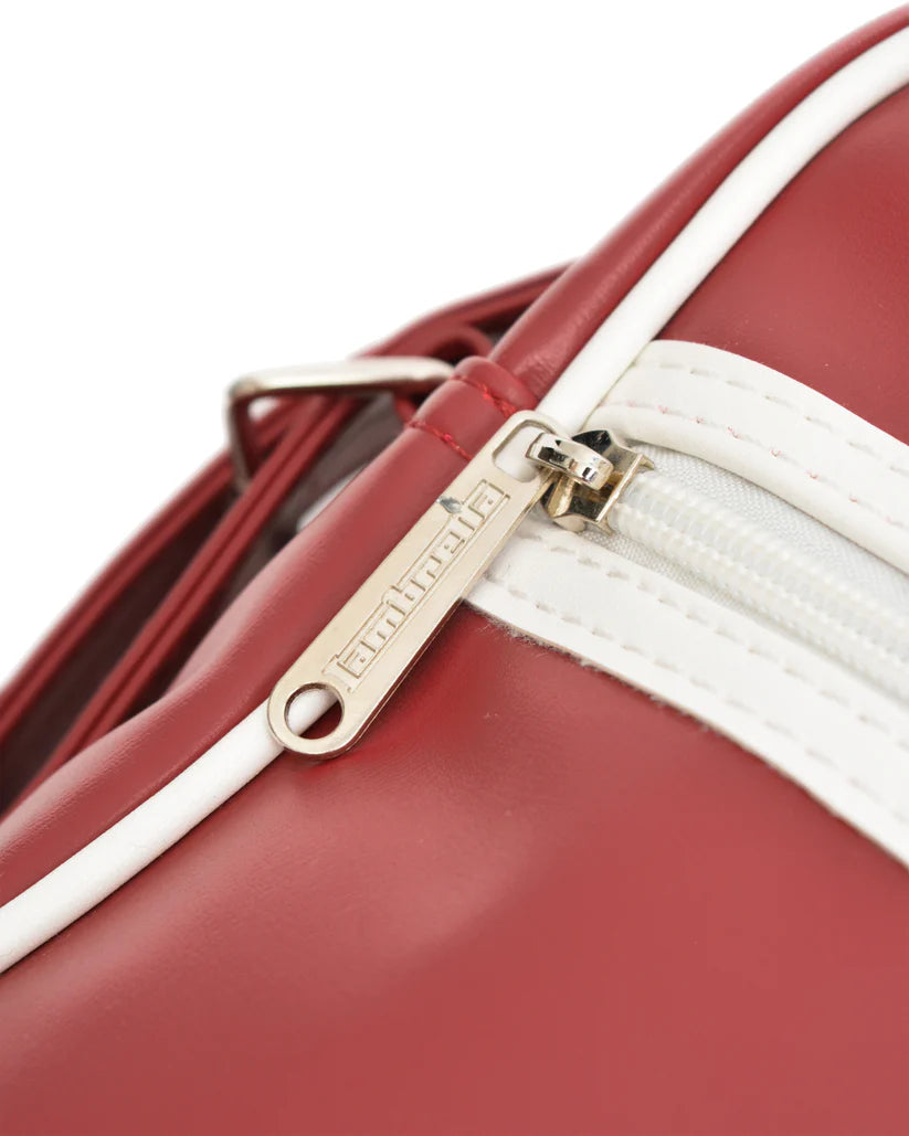 Lambretta Classic Retro Burgundy/White Messenger/Flight Bag