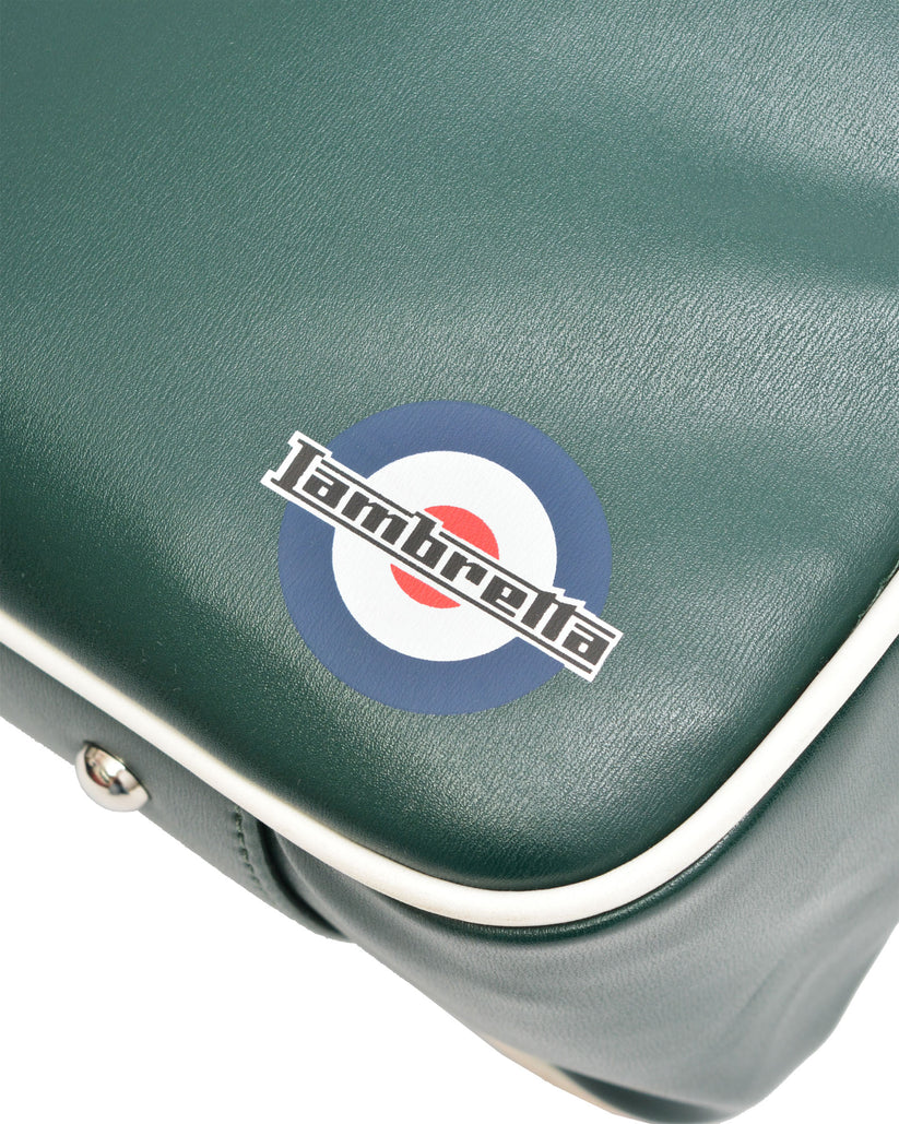 Lambretta Classic Retro Green/White Messenger/Flight Bag
