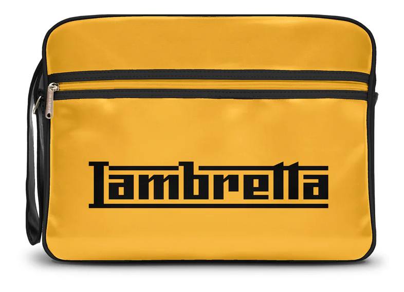 Lambretta Classic Retro Logo Mustard/Black Messenger/Flight Bag
