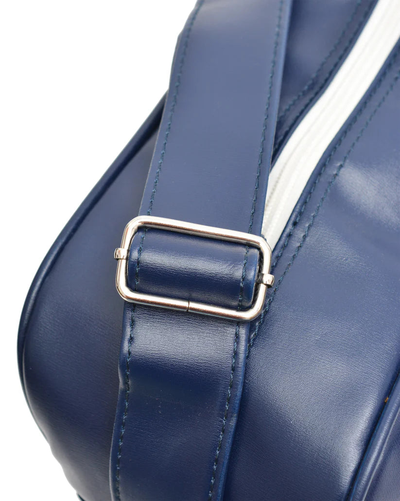 Lambretta Classic Retro Logo White/Navy Messenger/Flight Bag