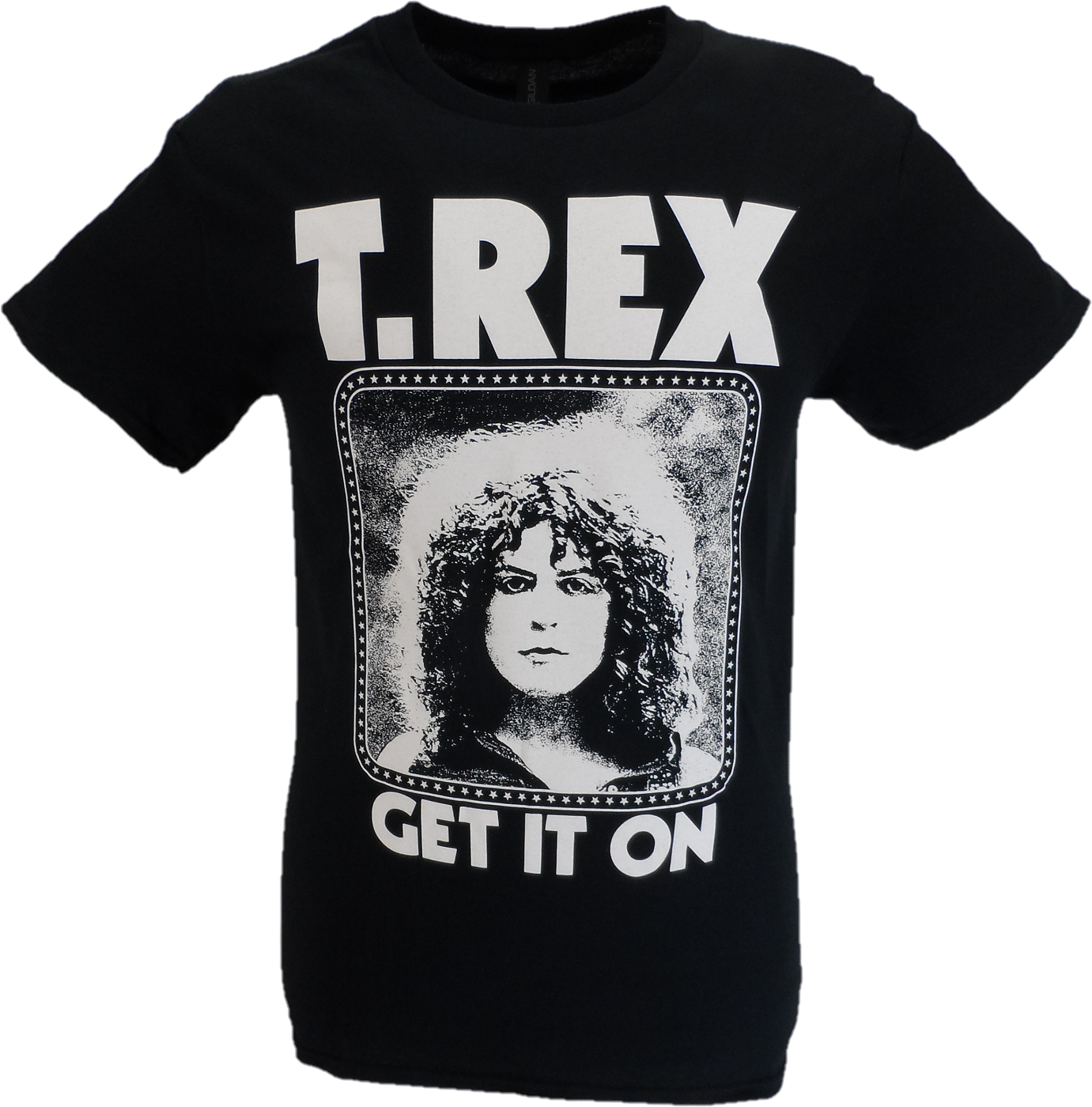 Mens Black Official T Rex Bolan Get it On T Shirt