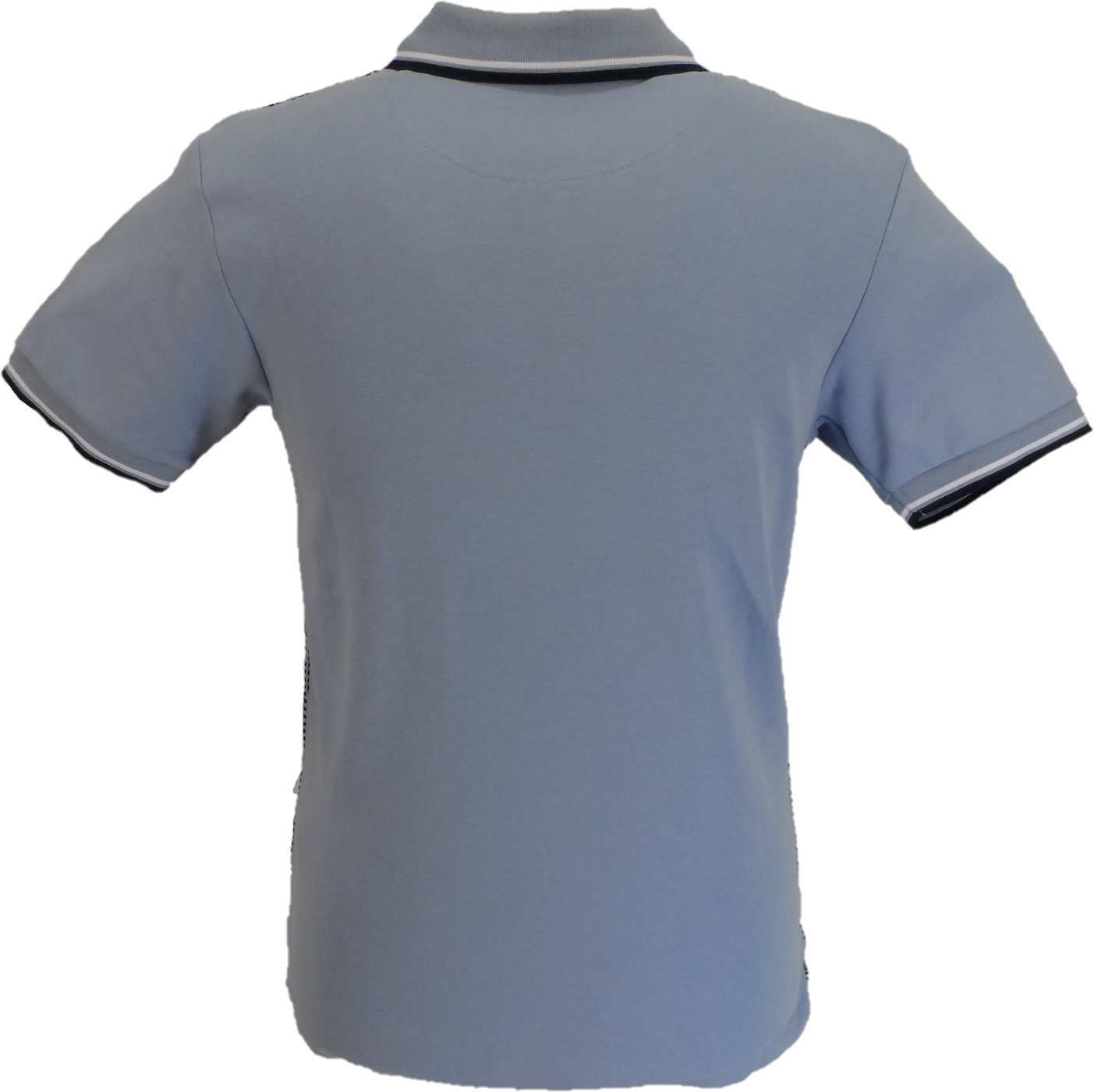 Trojan Mens Sky Blue Birdseye Panel Polo Shirt