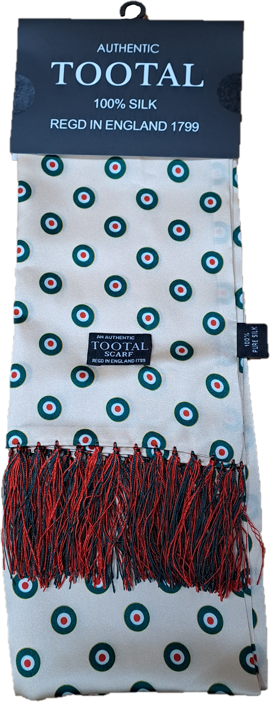 Tootal Mens Target Retro 100% Silk Scarf
