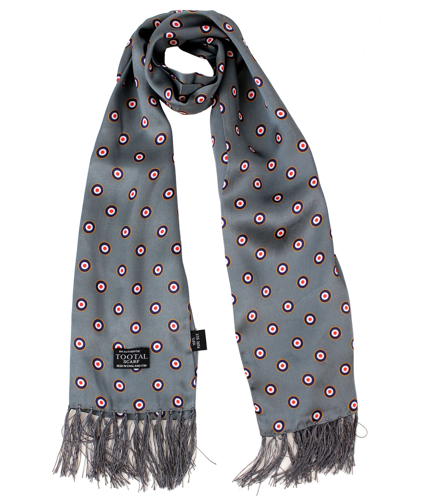 Tootal Mens Target Retro 100% Silk Scarf