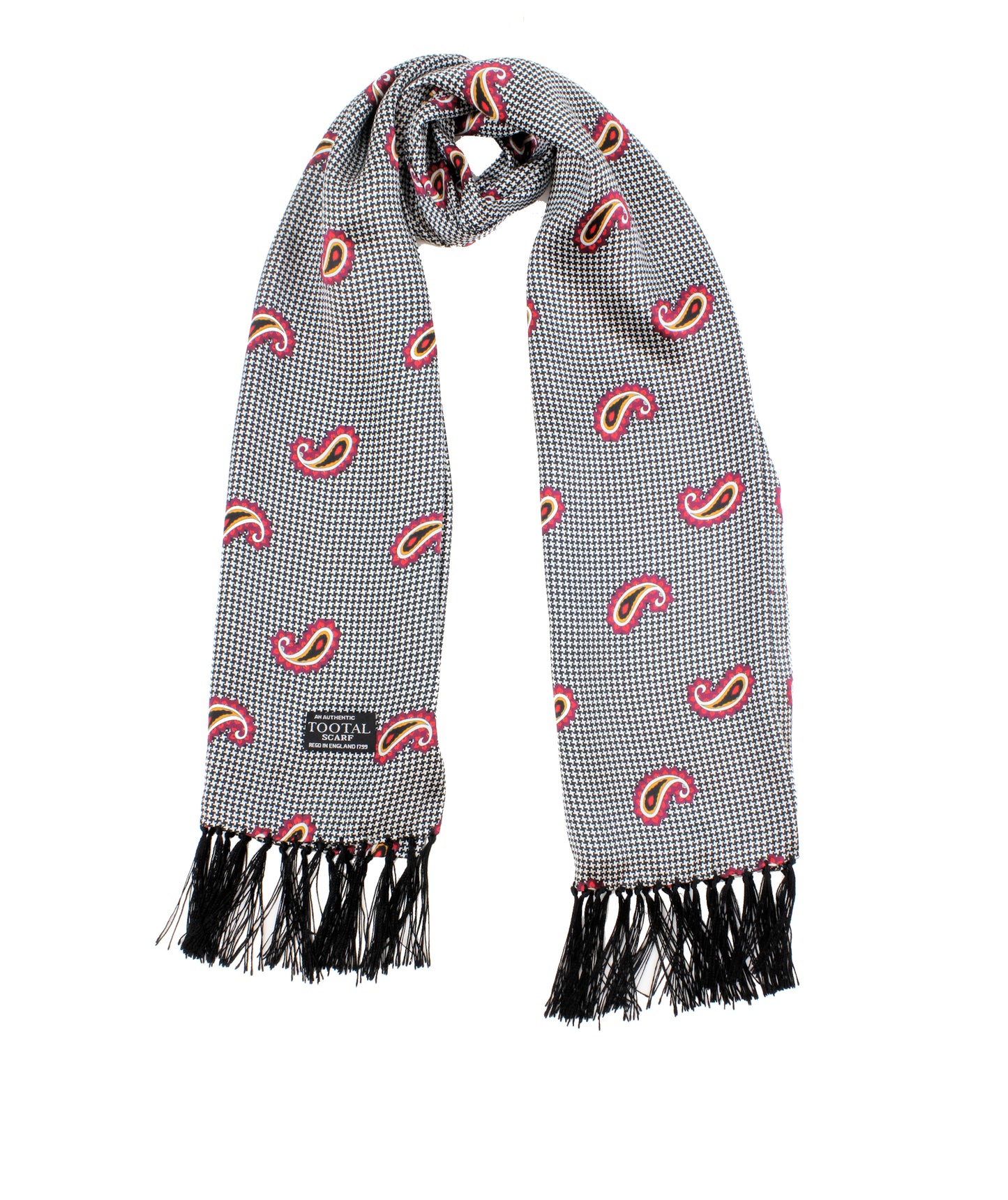 Tootal Mens Retro Paisley Print 100% Silk Scarves
