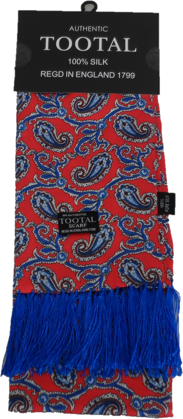 Tootal Mens Retro Paisley Print 100% Silk Scarves