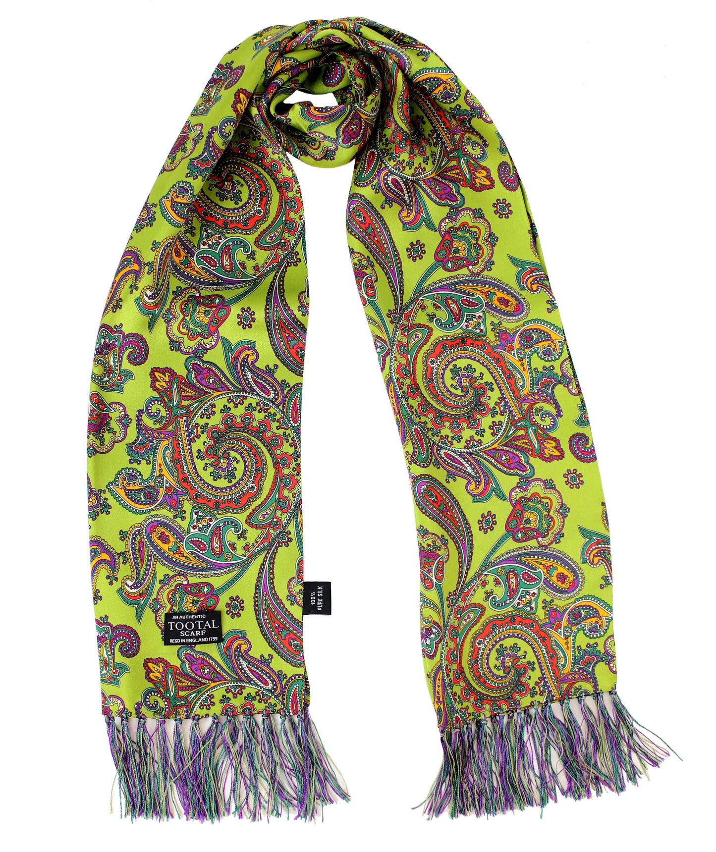 Tootal Mens Retro Paisley Print 100% Silk Scarves