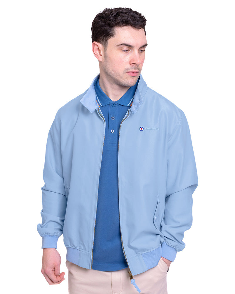 Lambretta Powder Blue Showerproof Harrington Jacket