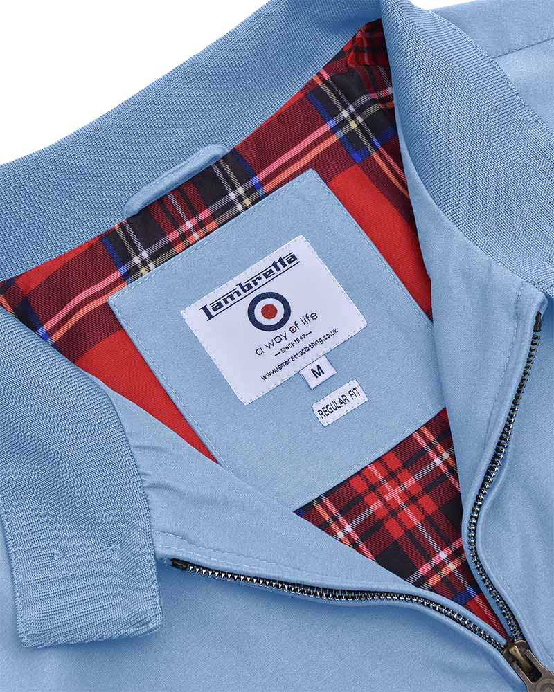 Lambretta Powder Blue Showerproof Harrington Jacket