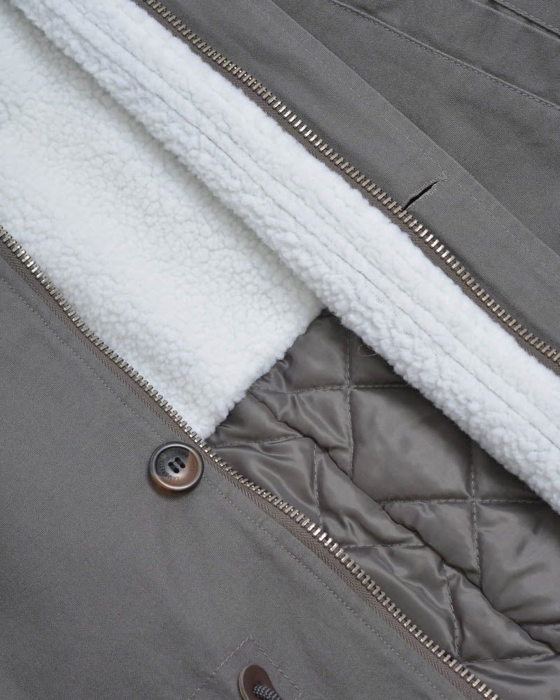 Lambretta Mens Grey Retro Fishtail Parka