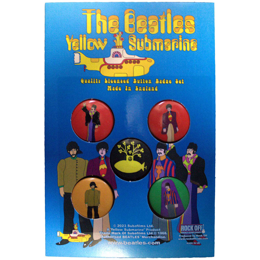 The Beatles 5 Badges Sets