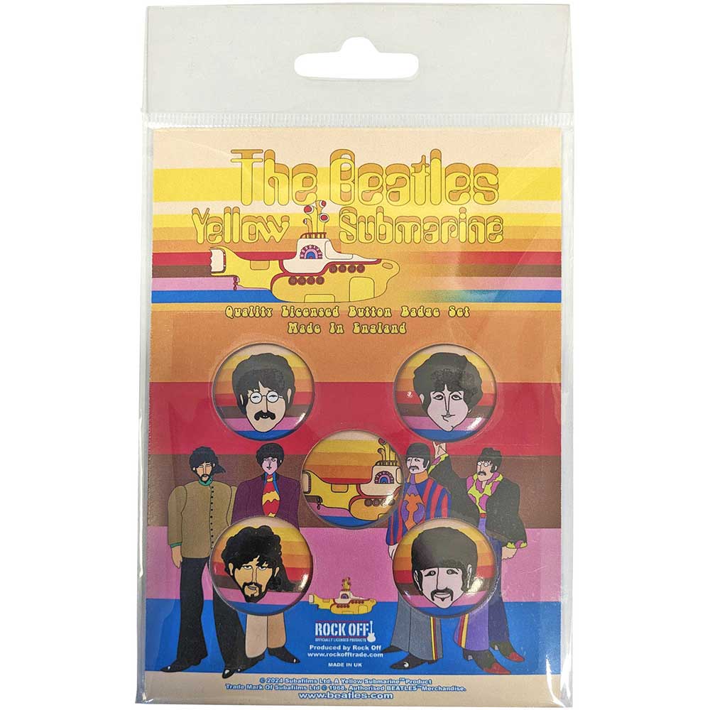The Beatles 5 Badges Sets
