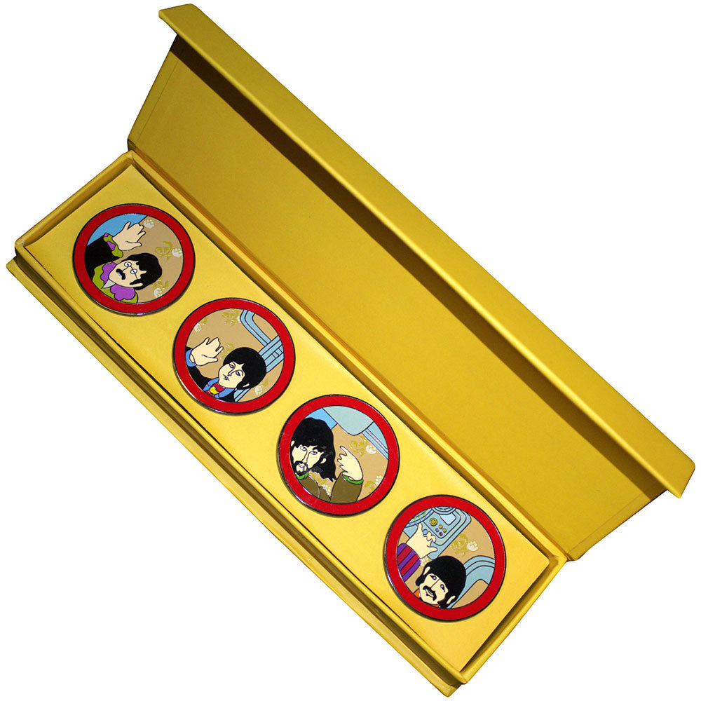 Official licensed The Beatles Yellow Submarine Metal Pin Badge Set