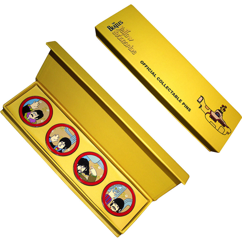 Official licensed The Beatles Yellow Submarine Metal Pin Badge Set
