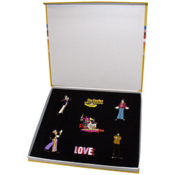 Official licensed The Beatles Yellow Submarine Metal Pin Badge Set