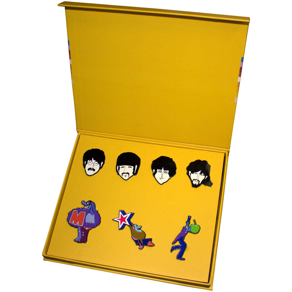 Official licensed The Beatles Yellow Submarine Metal Pin Badge Set