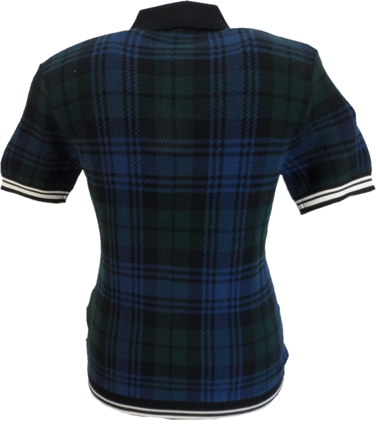 Ben Sherman Blackwatch Check Knitted Polo Shirt