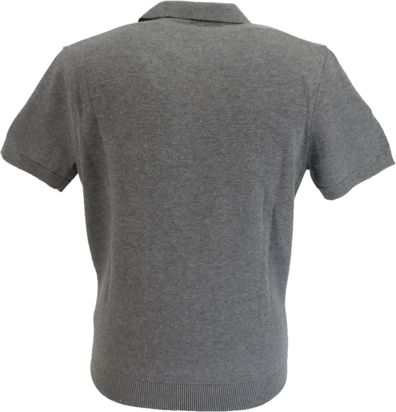 Gabicci Vintage Mens Grey Jackson Knitted Polo Shirt