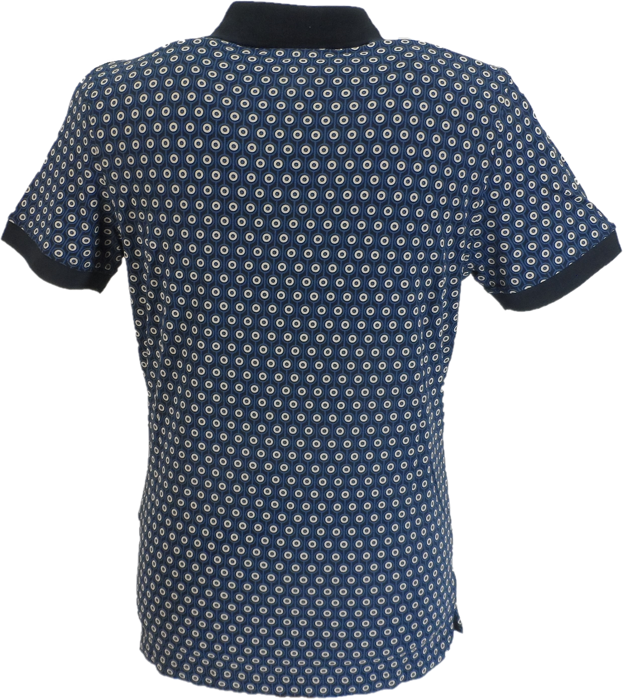 Lambretta Mens Navy All Over Target Polo Shirts