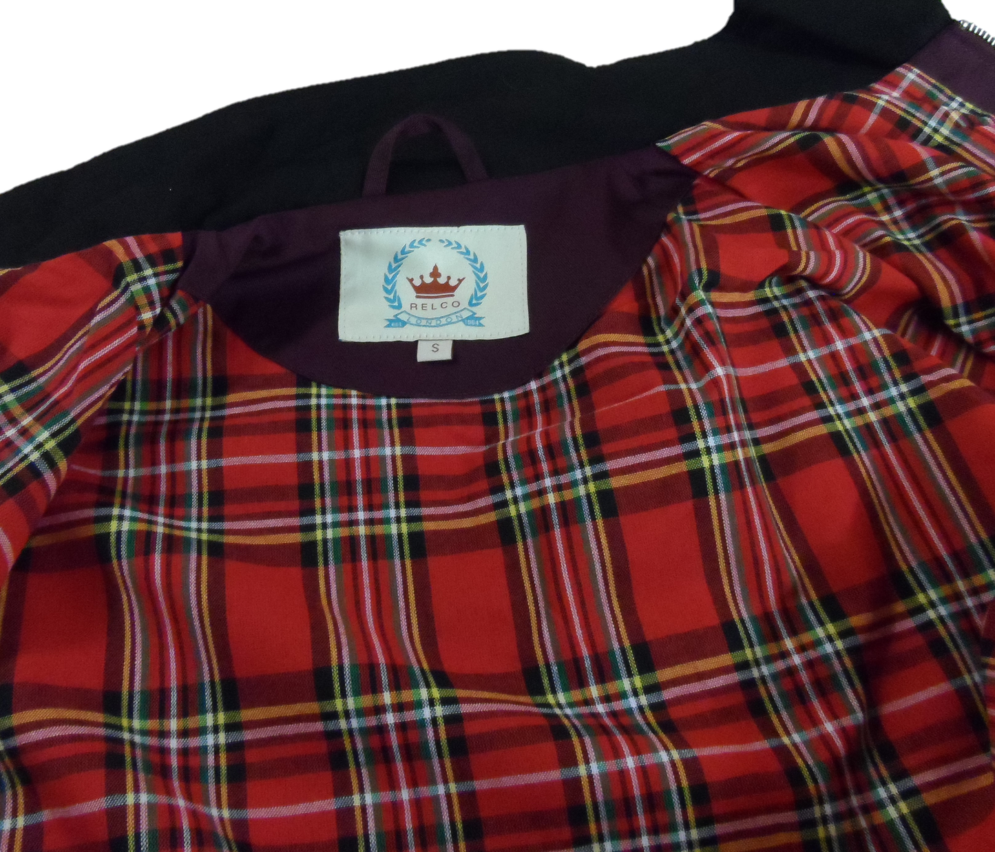Relco Mens Burgundy & Black 60s 70s Retro Rockabilly Harrington Jackets