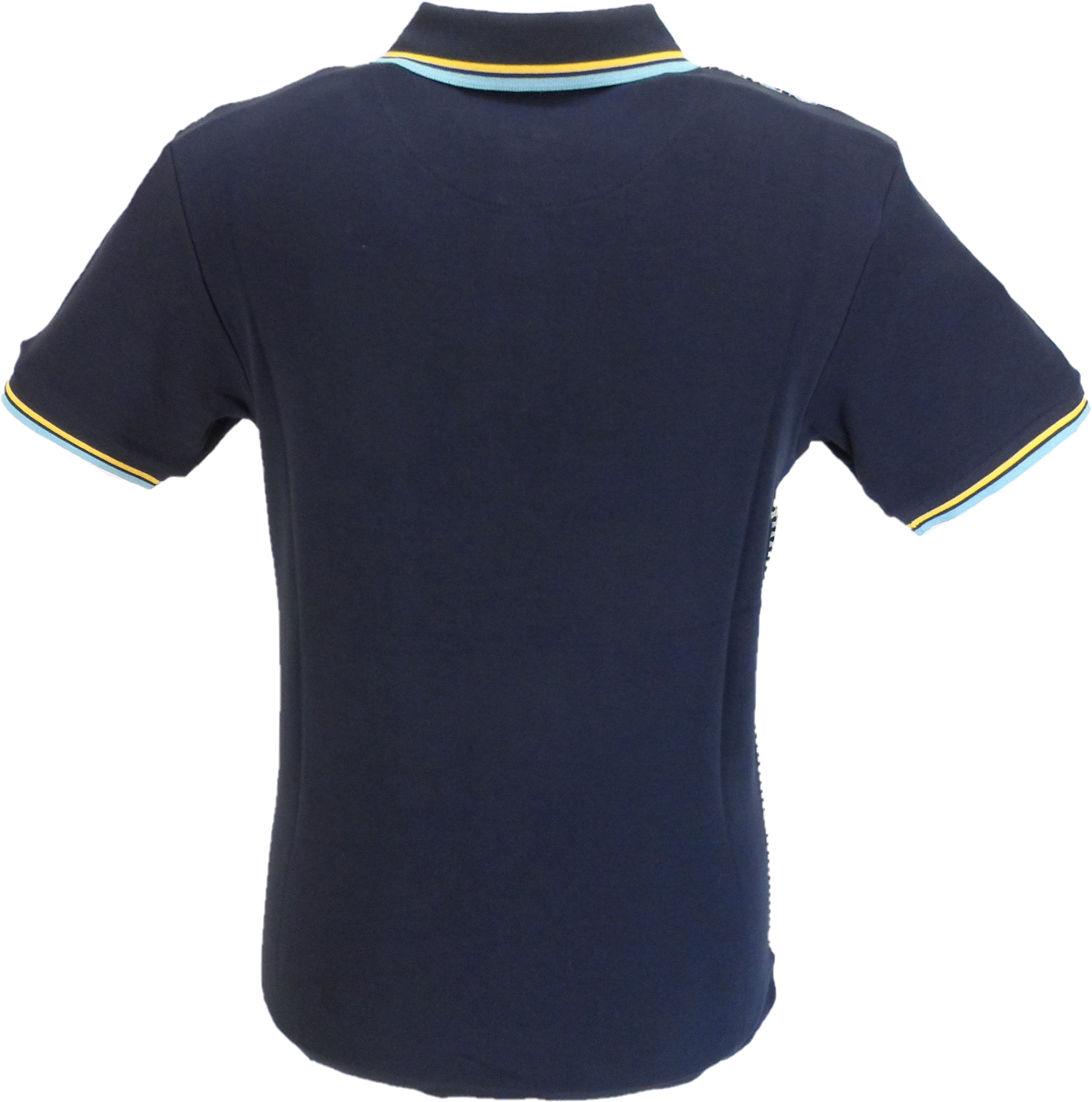 Trojan Mens Navy Blue Birdseye Panel Polo Shirt