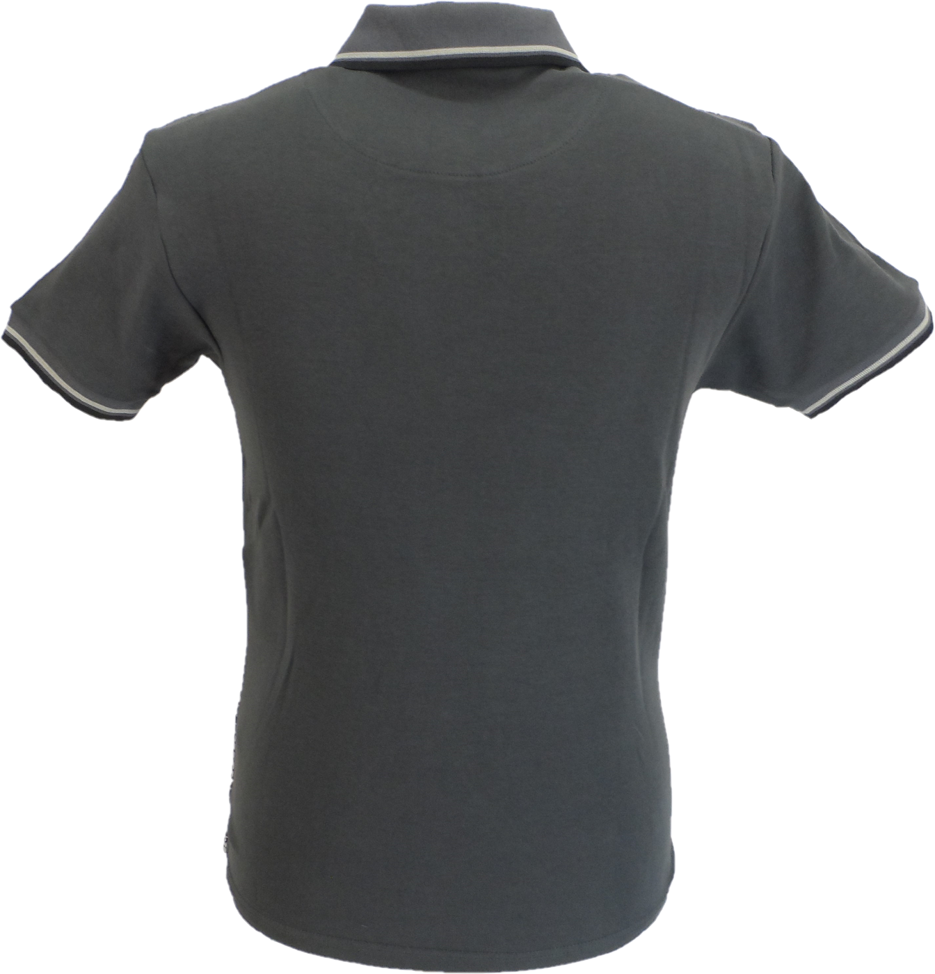 Trojan Mens Charcoal Grey Houndstooth Panel Polo Shirt