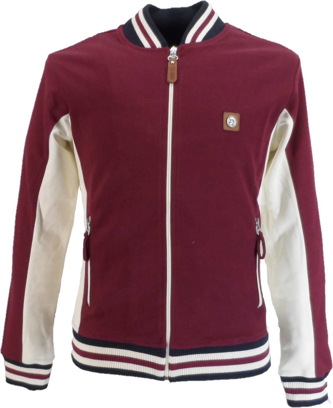 Trojan Mens Port Red Monkey Track Jacket Retro Track Tops