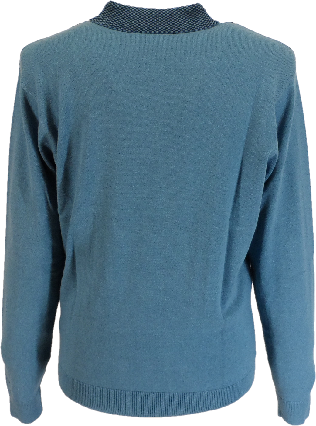 Gabicci Mens Hadon Teal Green Textured Retro Knitted Polo