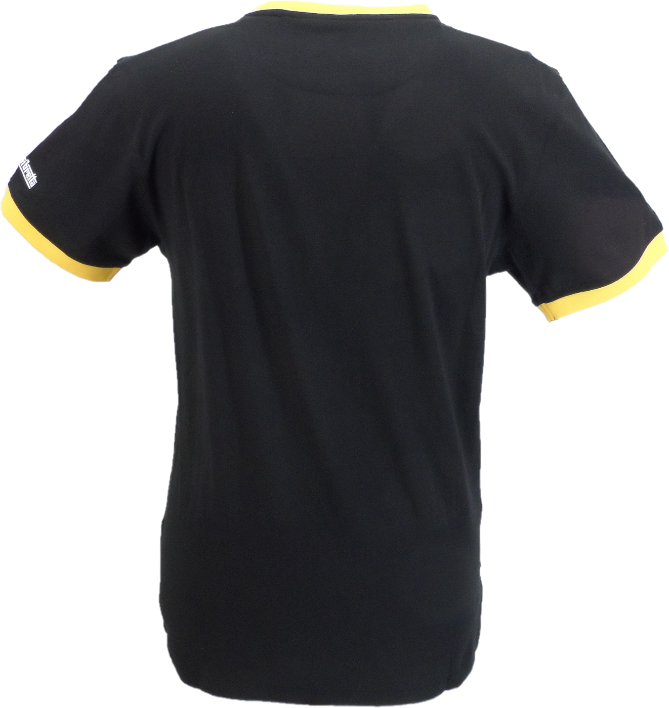 Lambretta Mens Black/Gold Target Logo Ringer T-Shirt