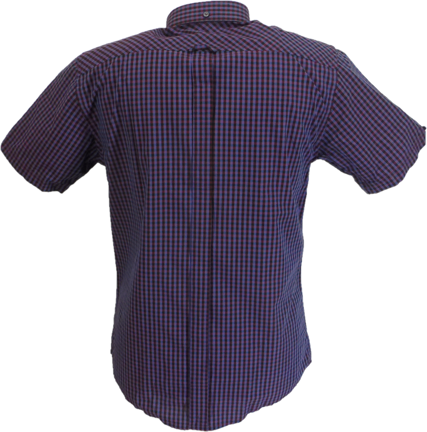 Ben Sherman Mens Red Gingham Checked Short Sleeved Shirt