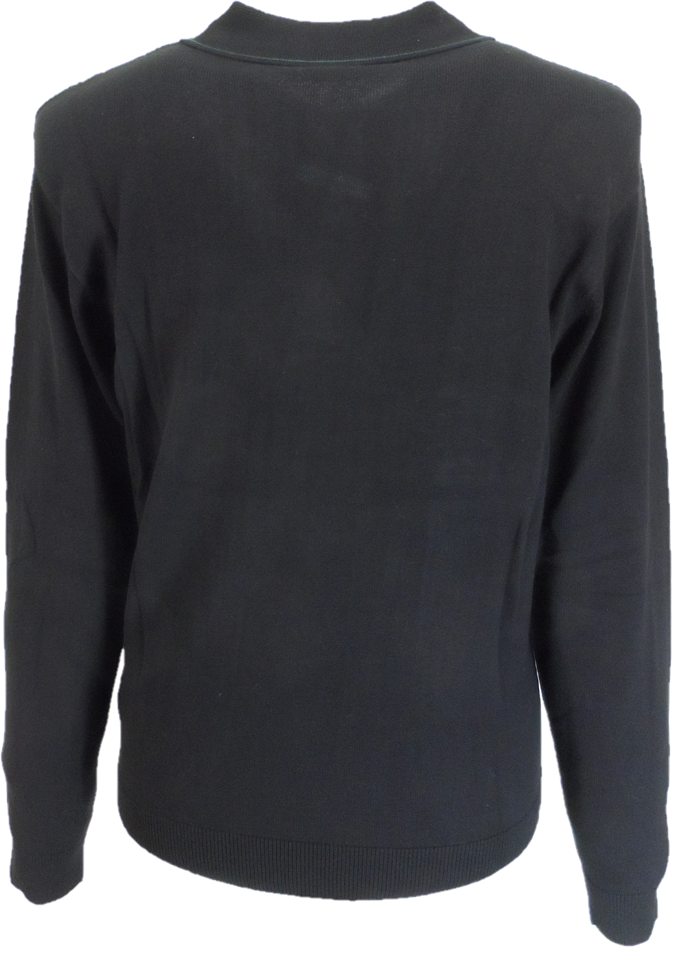 Gabicci Mens Hanson Black Textured Retro Knitted Polo
