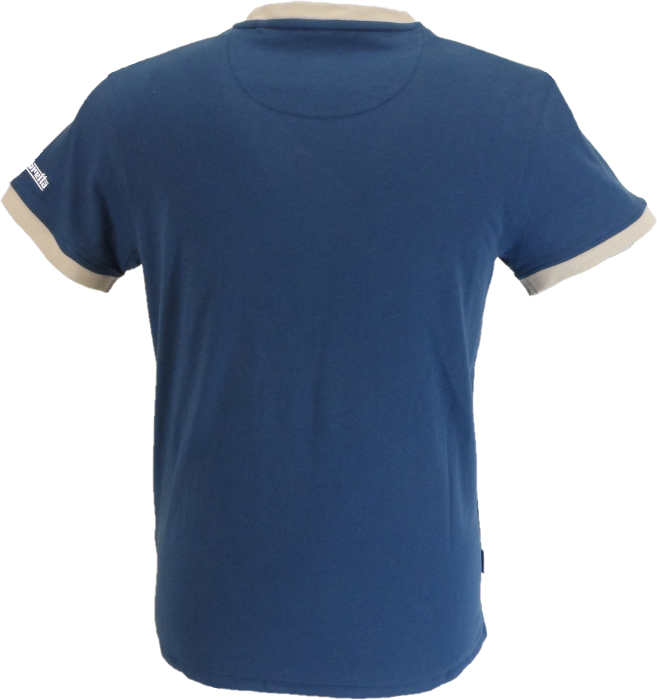Lambretta Mens Moonlit Ocean Blue Retro Target Ringer T-Shirt