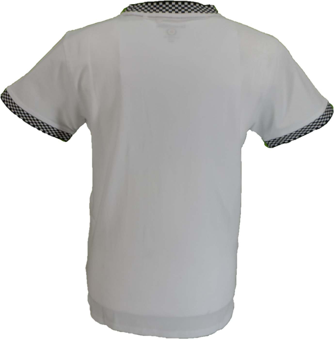 Lambretta Mens White Two Tone Ringer Retro T Shirt