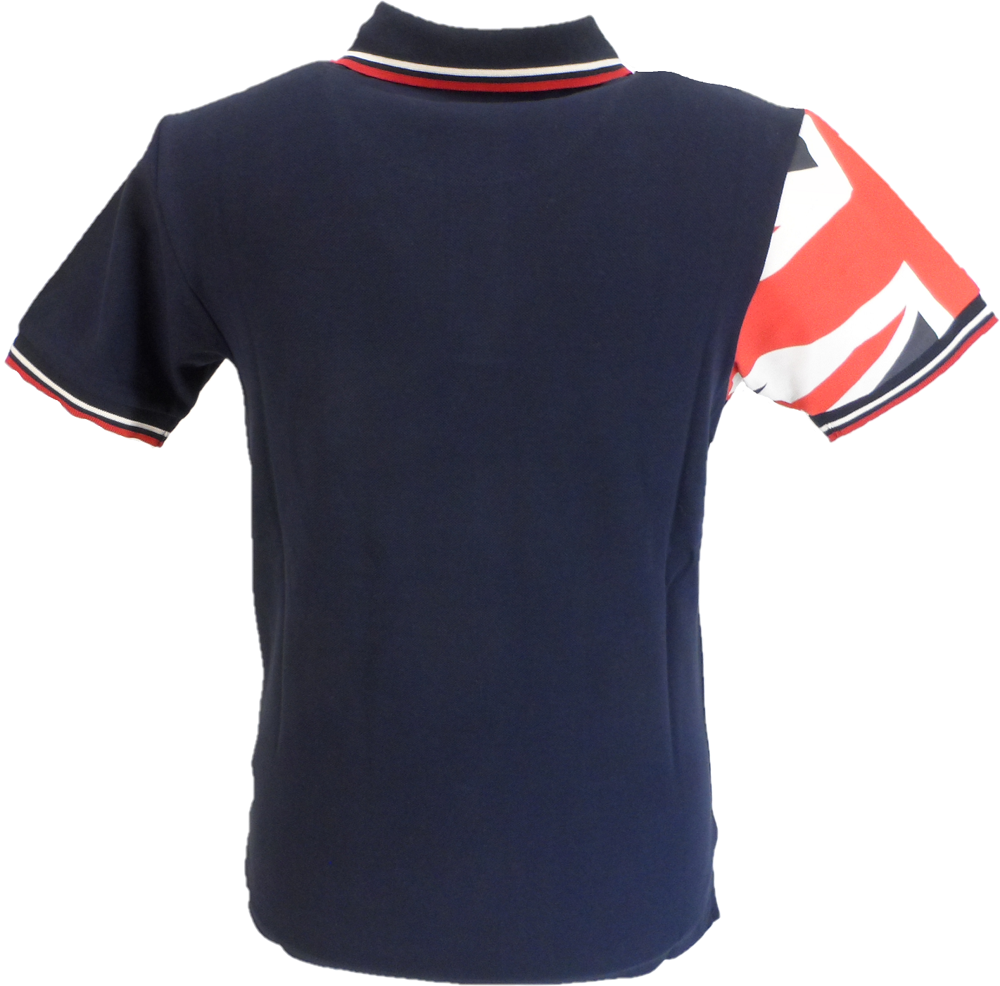 Trojan Mens Navy Flag Twin Tipped Polo Shirt