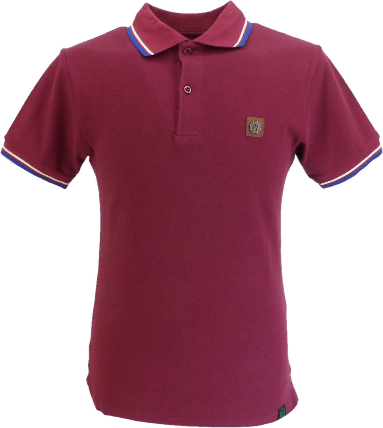 Trojan Mens Port Red Twin Tipped Polo Shirt