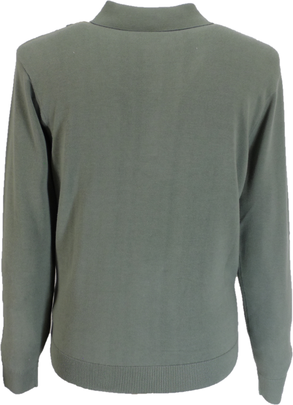 Gabicci Vintage Khaki Green Soda Stripe Knitted Polo