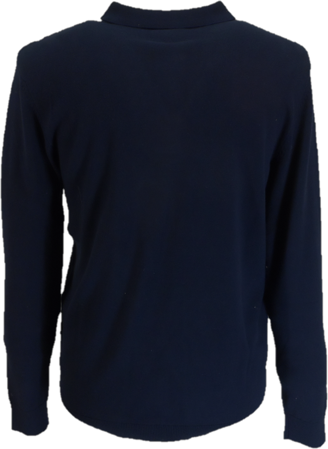 Lambretta Mens Navy Striped Knitted Polo Shirt