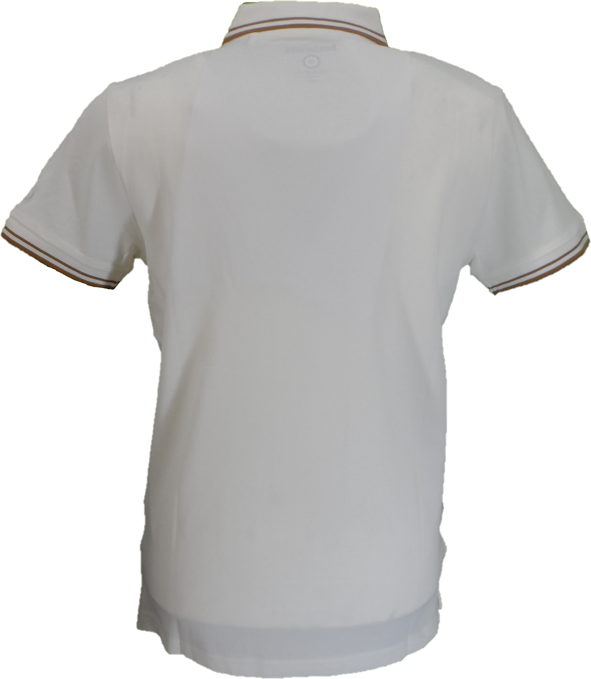 Lambretta Men`s Jet Stream/Tan Tipped Tipped 100% Cotton Polo Shirts