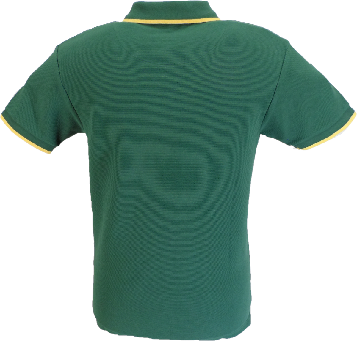 Trojan Mens Green Ottoman Rib Tipped Polo Shirt