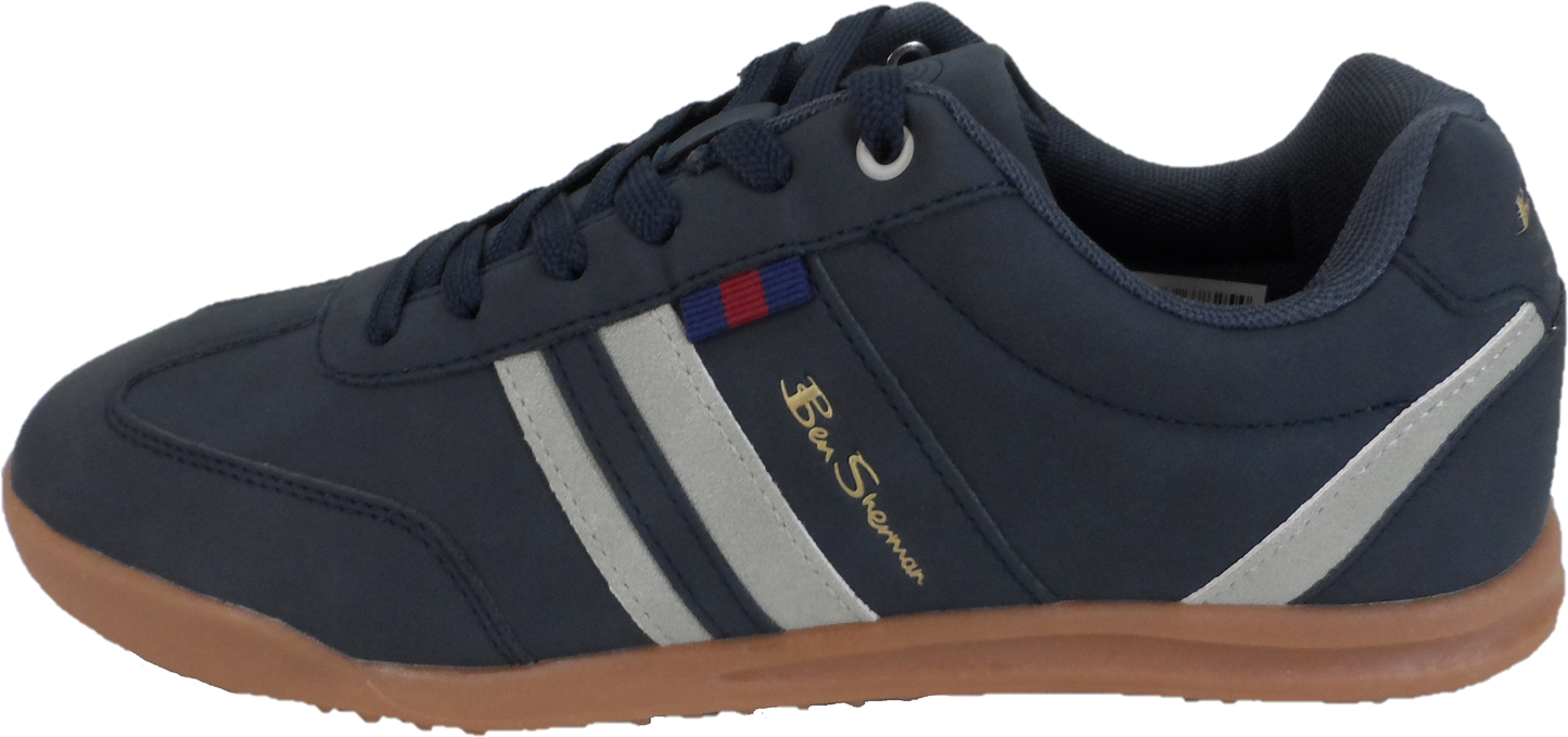 Mens Ben Sherman Feedback Navy/Grey Blue Trainers
