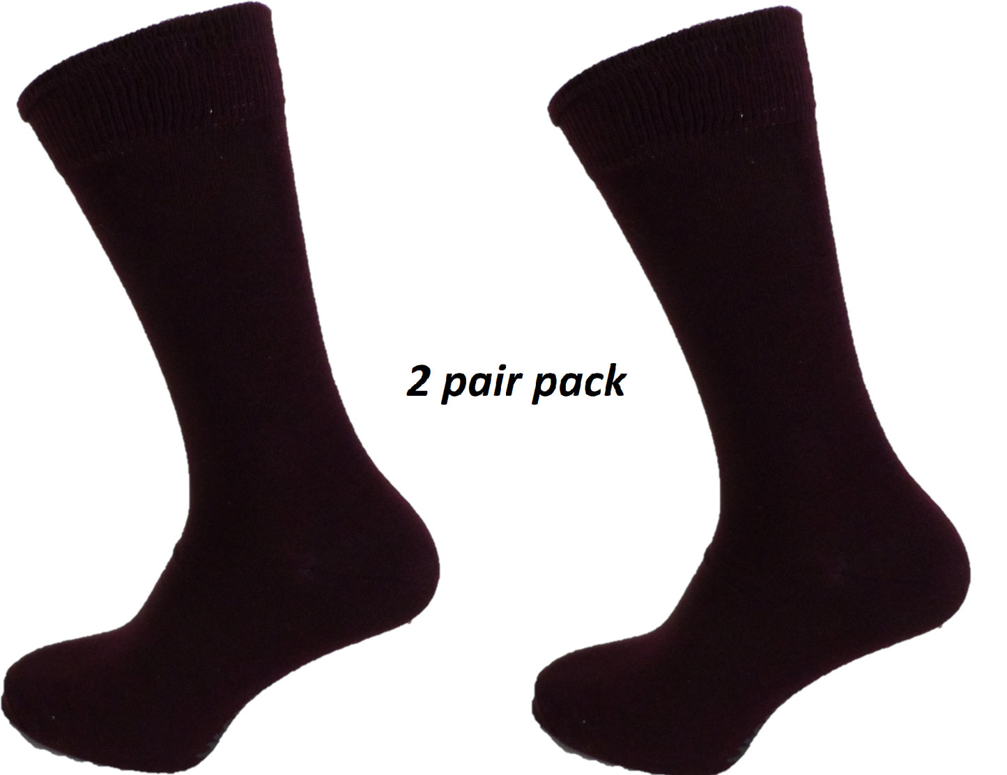 Mens 2 Pair Pack Burgundy Mod Retro Socks