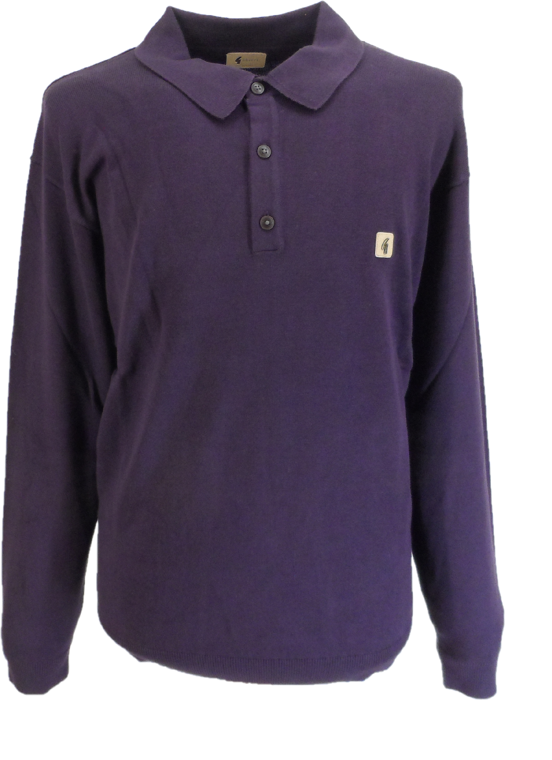 Gabicci Mens Grape Retro Knitted Polo