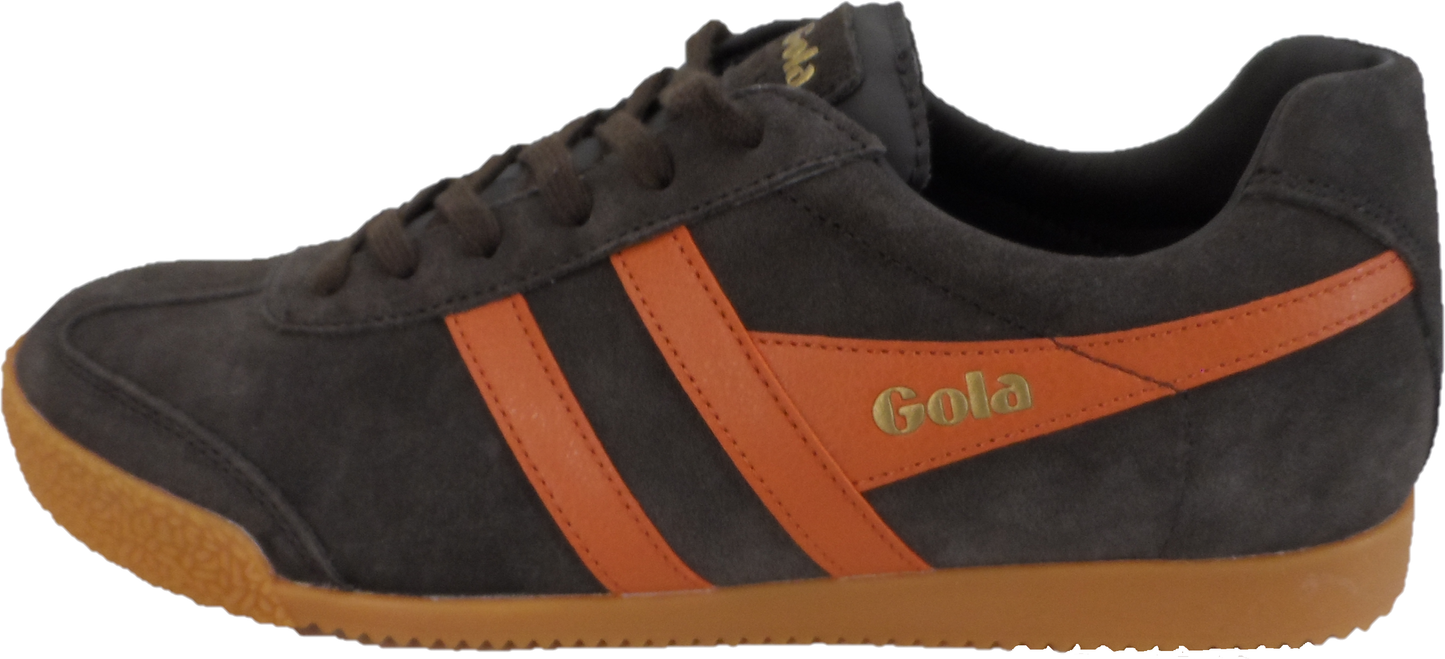 Gola Classics Dark Brown/Orange Harrier Trainers