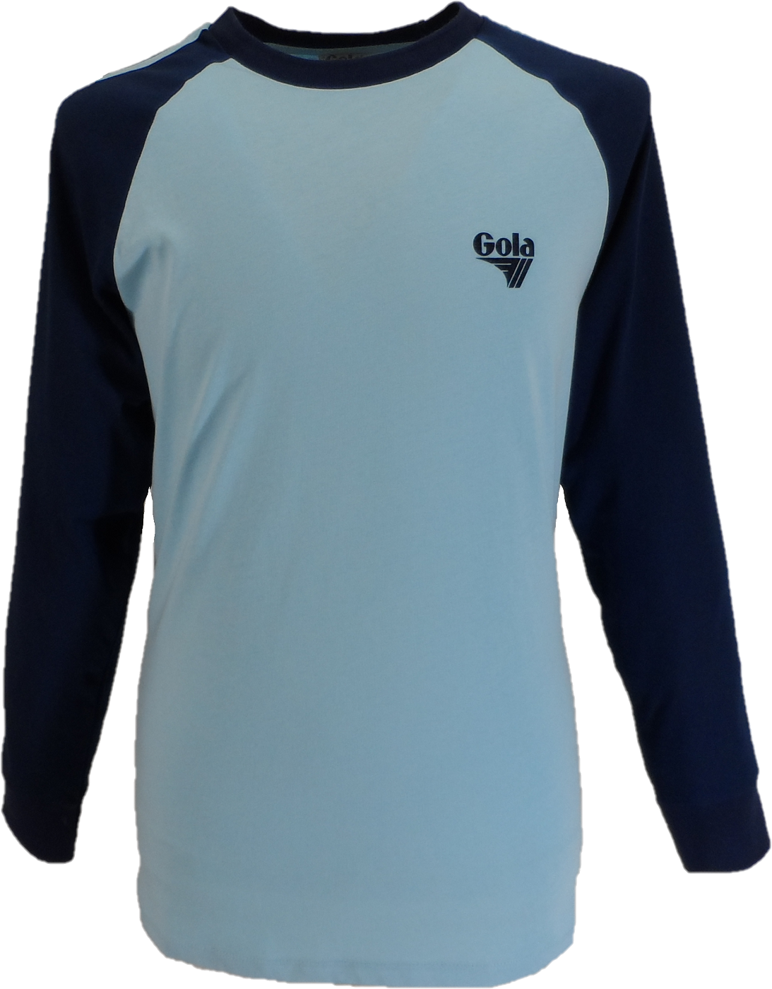 Gola Mens Long Sleeve Raglan with Flat Knit Trim and Flock Logo