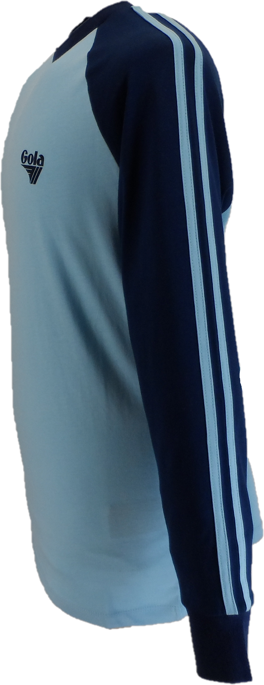 Gola Mens Long Sleeve Raglan with Flat Knit Trim and Flock Logo