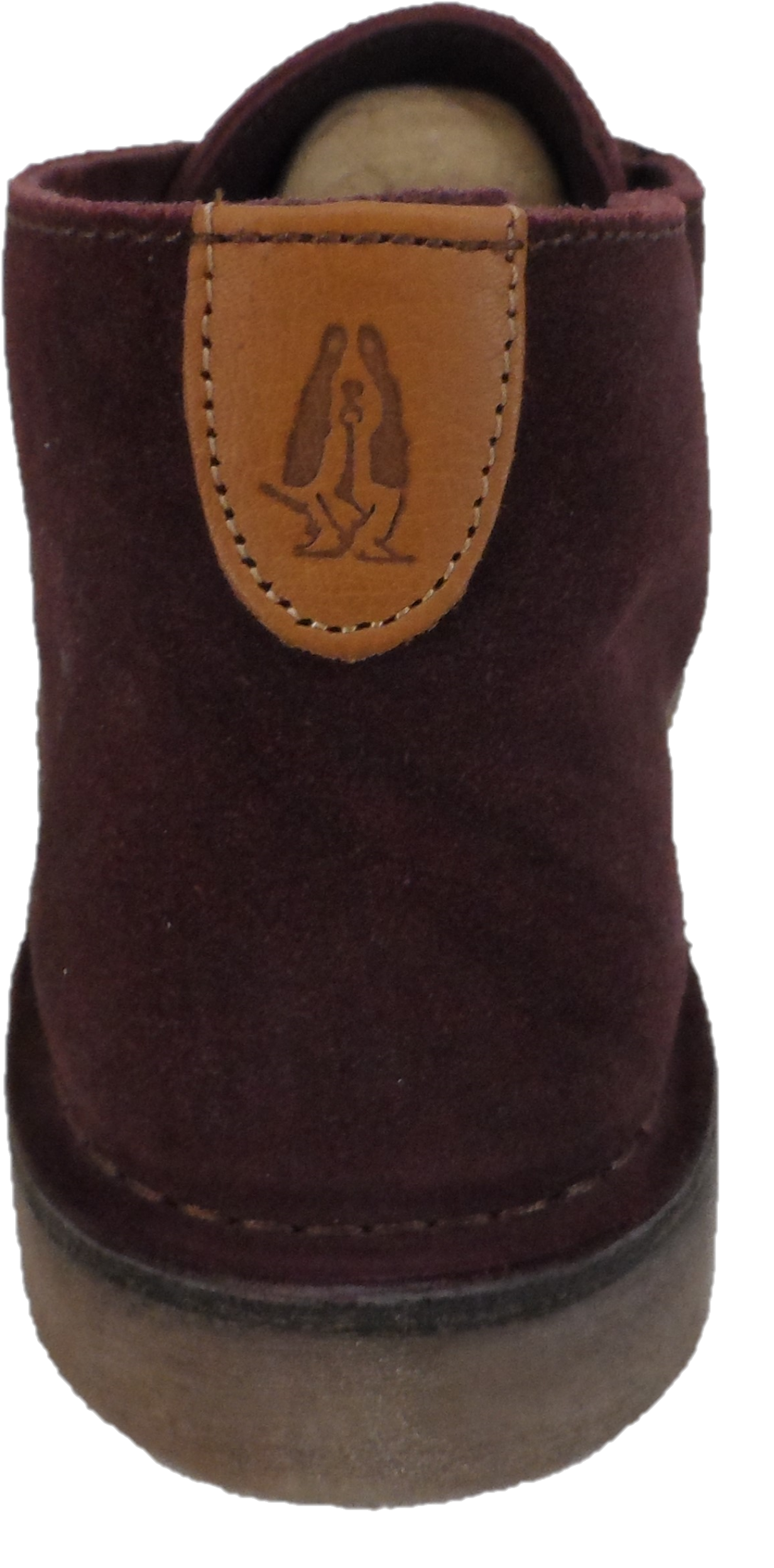 Hush Puppies Mens Bordo Red 2 Eyelet Real Suede Desert Boots