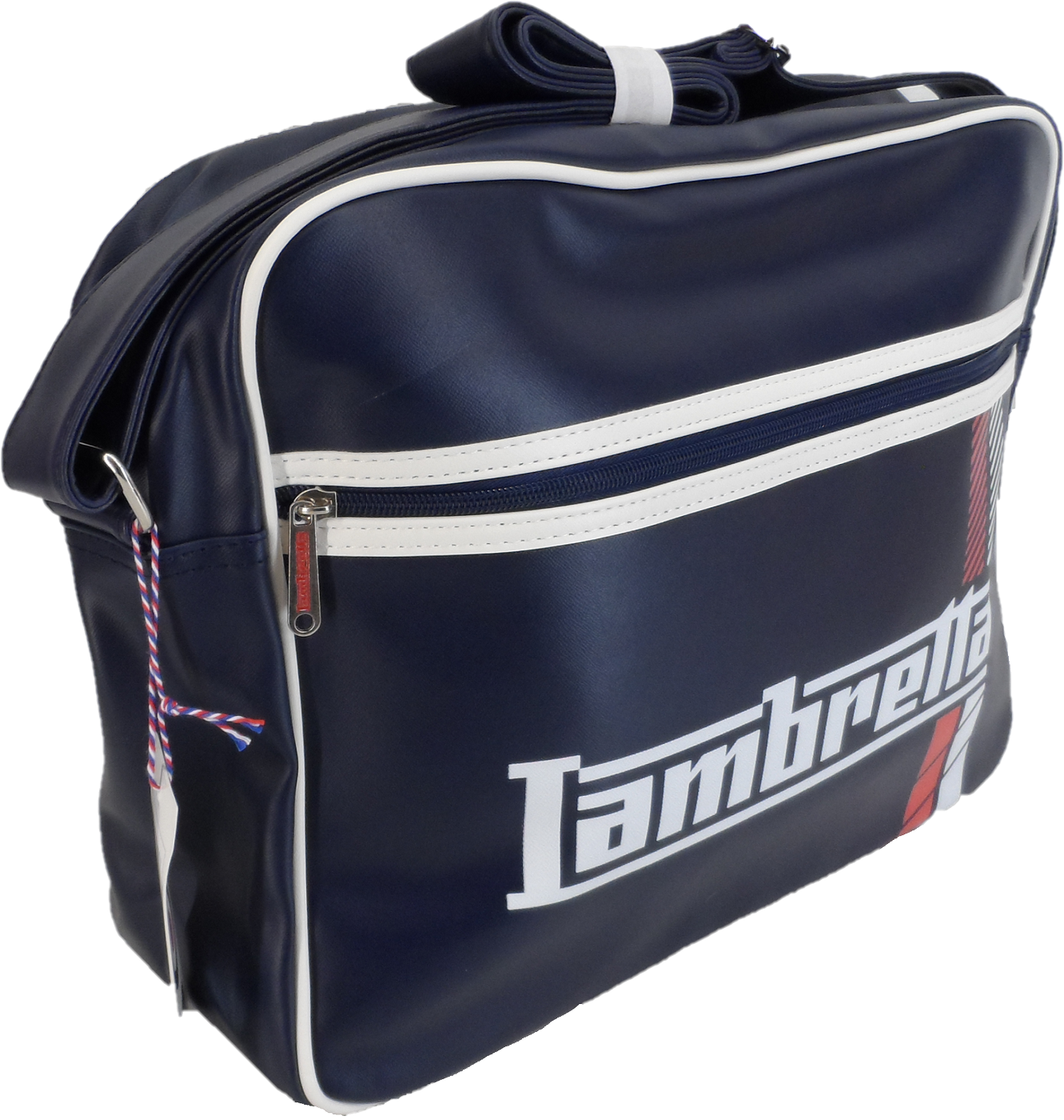 Lambretta Classic Retro Navy/White Messenger Bag