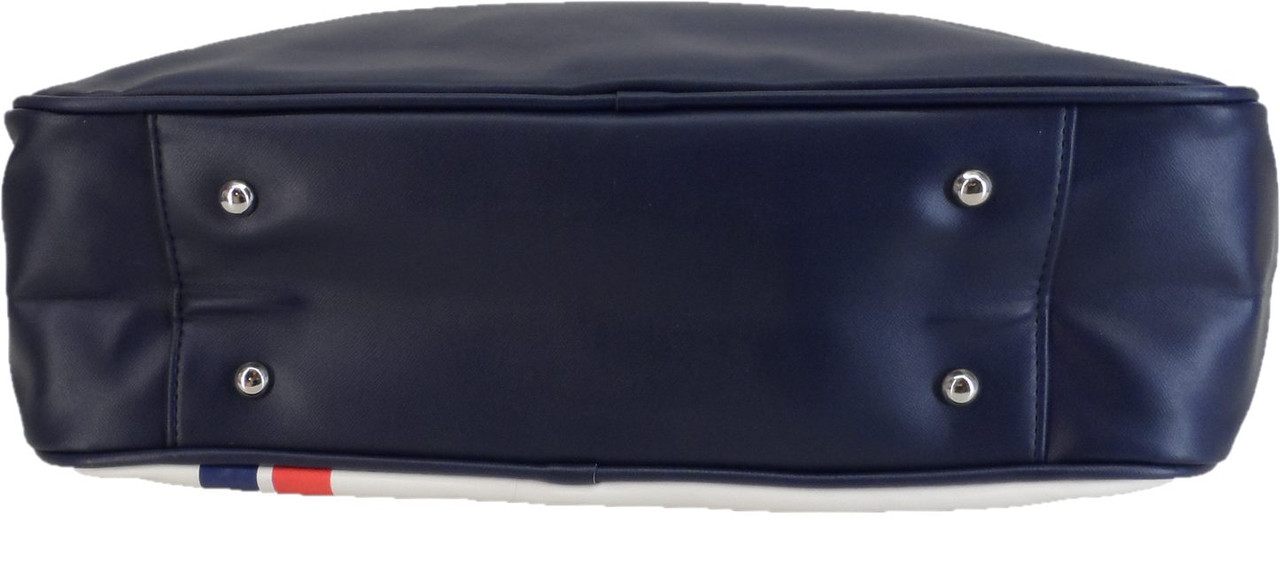 Lambretta Classic Retro White/Navy Messenger Bag